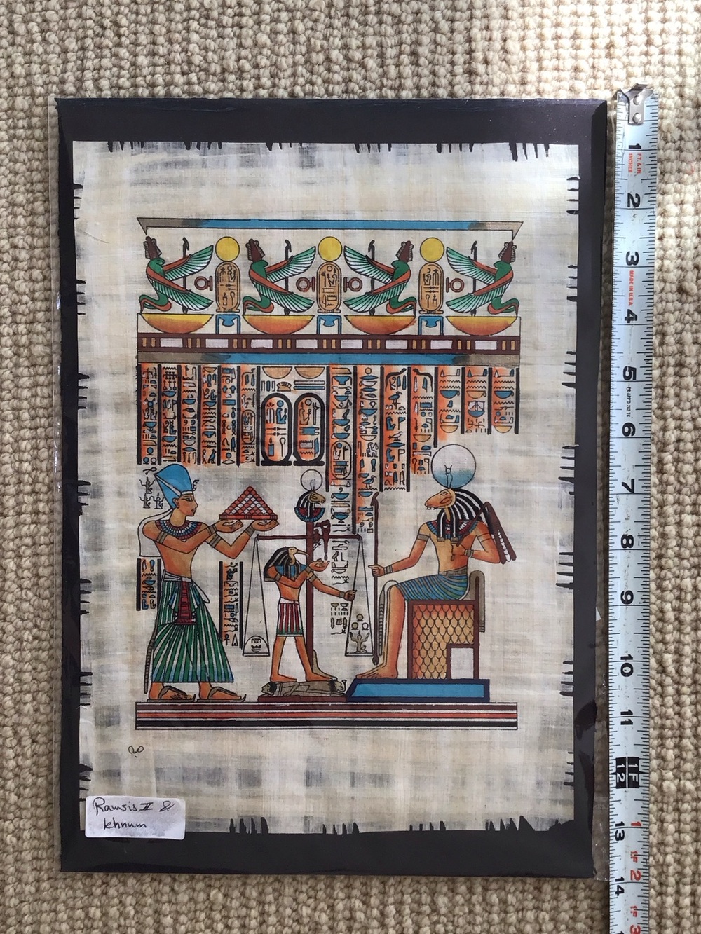 Egyptian Real Papyrus Wall Art - Multicolor  Printing